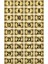 Metal Kapı Masa Dolap Numara Levhası 7X10CM Altın Renk 36 Adet (1…36) 1