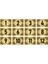 Metal Kapı Masa Dolap Numara Levhası 3,5X5CM Altın Renk 12 Adet (1…12) 1