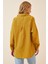 Kadın Hardal Oversize Uzun Basic Gömlek HZL22W-BD139001 2