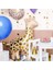 Zürafa Balon Folyo Set Konsept Doğum Günü Set Yaş Balon Set 3