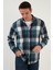 Ekoseli Uzun Kollu Slim Fit Kışlık Gömlek Erkek Gömlek CF21W112844 2