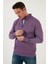 Pamuklu Slim Fit Yarım Fermuarlı Dik Yaka Sweat Erkek Sweat 5905400 3