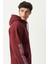 Loose Fit Rahat Kesim Kapüşonlu Şardonlu Kiremit Sweatshirt 2