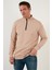 Pamuklu Slim Fit Yarım Fermuarlı Dik Yaka Sweat Erkek Sweat 5905400 4