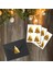 Yapışkanlı Çam Ağacı Şekilli Gold Sticker Etiket Hediye Paketleme Parti Hediyeleri 12 Adet 3x5 cm 1