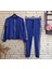 İki İplik Kumaş Yanlar Ekose Fermuarlı Takım (Mavi) 1