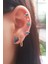 Tekli Ithal Smile Gümüş Piercing Küpe 2