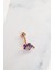 Tekli Ithal Purple Flower Gümüş Piercing Küpe 3