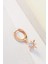 Tekli Mini Italyan Kuzey Yıldız Rose Gümüş Küpe 1