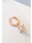 Tekli Mini Italyan Kuzey Yıldız Rose Gümüş Küpe 3