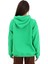 Pnch Kapüşonlu Kanguru Cepli Oversize Sweatshirt - Yeşil 5