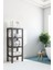 4 Katlı Modüler Raf Banyo Düzenleyici Mutfak Balkon Salon Bahçe Organizeri Kahverengi 1