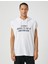 Basic Kapşonlu Spor Oversize Tişört Slogan Baskılı Kolsuz 3