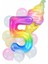Gökkuşağı Rakam ve Dondurma Balon Set Balon Folyo Set Konsept Doğum Günü Set Yaş Balon Set 1