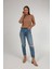 Kadın Camel Boğazlı Fitilli Triko Balıkçı Yaka Kazak HZL22W-BD1445001 4