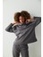 Antrasit Boğazlı Uzun Kollu Sweatshirt 1