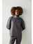Antrasit Boğazlı Uzun Kollu Sweatshirt 3