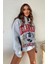 Baskılı Kapşonlu 3 Iplik Sweatshirt 2