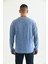 Erkek Indigo Special Baskı Asit Yıkamalı Cep Detay Uzun Kol T-Shirt 4