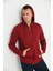 Bordo Kapüşonlu ve Kanguru Cep Detaylı Sweatshirt 4