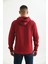 Bordo Kapüşonlu ve Kanguru Cep Detaylı Sweatshirt 5
