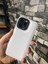 iPhone 13 Pro Max Puffer Şişme Kılıf Iç Kısmı Kadifeli Kapak Beyaz 1