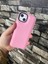 iPhone 14 Puffer Şişme Kılıf Iç Kısmı Kadifeli Kapak Pembe 1