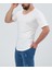 Erkek Beyaz Geniş Yaka %100 Pamuk Over Size T-Shirt 2