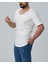 Erkek Beyaz Geniş Yaka %100 Pamuk Over Size T-Shirt 4