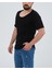 Erkek Beyaz Geniş Yaka %100 Pamuk Over Size T-Shirt 2