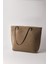 Kadın Büyük Boy Keçe Kumaş Shopper Tote Omuz Çantası 1
