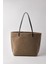 Kadın Büyük Boy Keçe Kumaş Shopper Tote Omuz Çantası 2