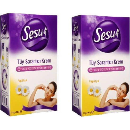 Sesu Tüy Sarartıcı Krem 53GR*2 Adet