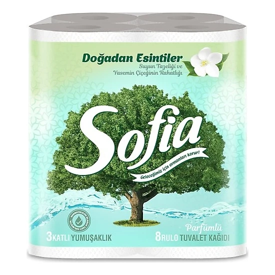 Sofia Parfümlü 3 Katlı Tuvalet Kağıdı 8'li