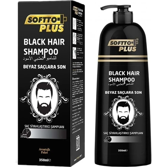 Softto Plus Black Hair Saç Siyahlaştırıcı Şampuan 350 ml