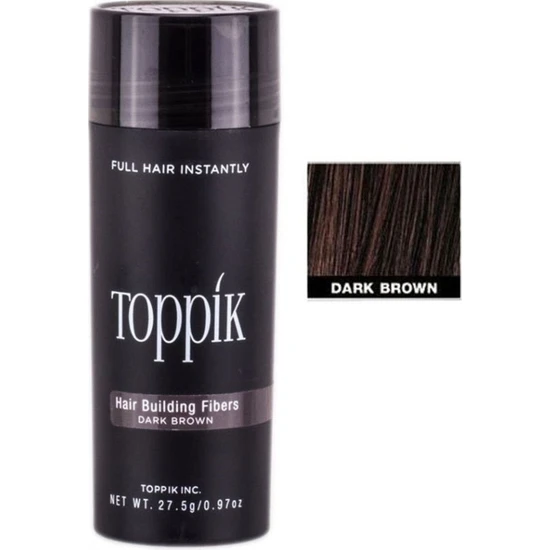hepsiburada Keeper Tt Topik Koyu Kahve Renk (Dark Brown) Dolgunlaştırıcı Saç Fiberi Saç Tozu Topik 27.5 Gr