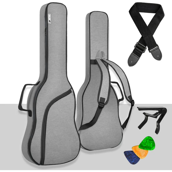 Midex ELC-40PAK Case Elektro Gitar Çantası Gigbag Su Geçirmez Kalın Kılıf (Çanta Askı Capo)