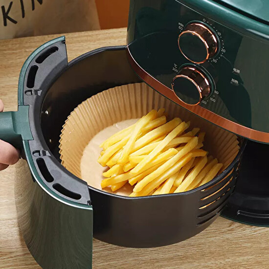 Budors Büyük Boy Fritöz Pişirme Kağıdı Xl-Xxl  Uygun Air Fryer Tüm Markalara Uygun 100 Adet