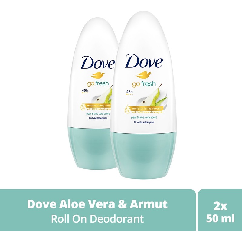 Dove Go Fresh Antiperspirant Kadın Roll On Deodorant Armut ve Aloe Vera Kokusu 40 ml X2 Adet