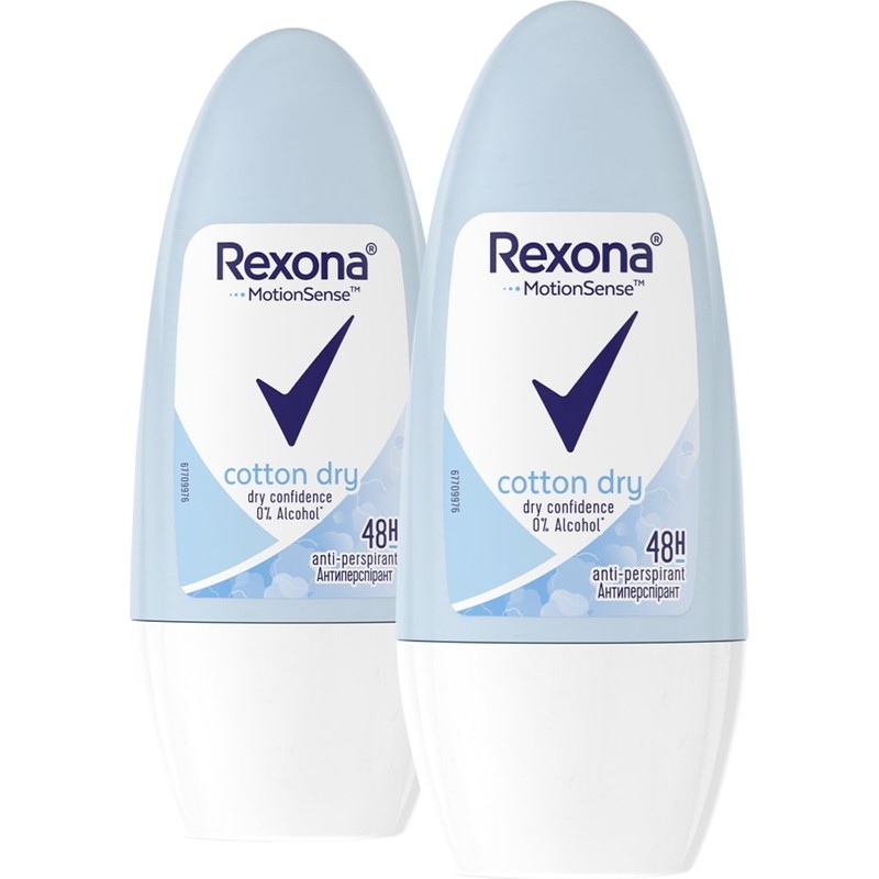 Rexona Kadın Roll On Deodorant Cotton Dry 50 ml 2 Adet Etkili Koruma Sağlar