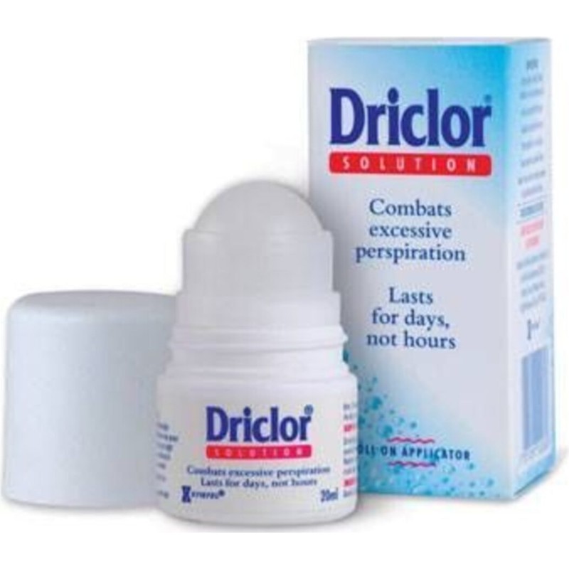 Driclor Roll-On Deodorant Aşırı Terlemeye Karşı Etkili 20 ml Pudrasız Kullanım