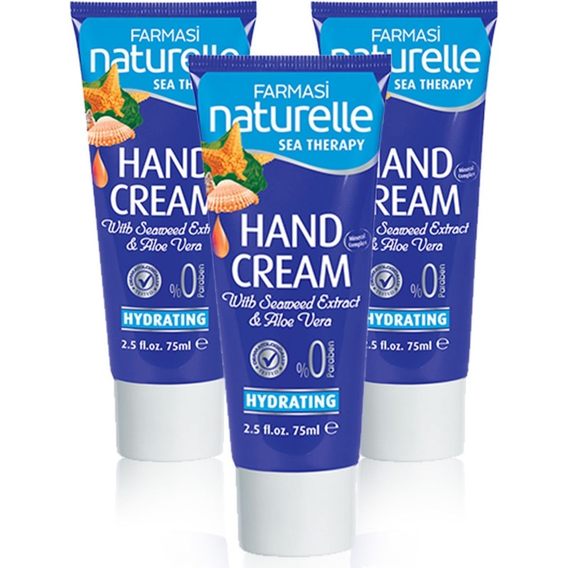 Farmasi Naturelle El Kremi 3×75 ml Mineral Kompleks Deniz Yosunu ve Aloe Vera Yoğun Nemlendirme