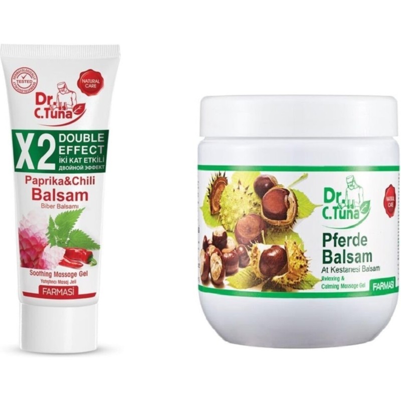 Farmasi Dr.c.tuna At Kestanesı Masaj Jeli 500 ml + Dr. C. Tuna Biberli Balsam 125 ml 2'li Set