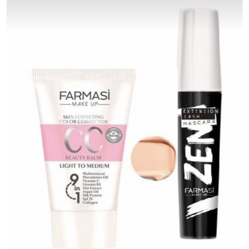 Farmasi CC Krem ve Zen Maskara 50 ml Yorgun Görünümü Kapatma Özelliği ile Doğal Makyaj
