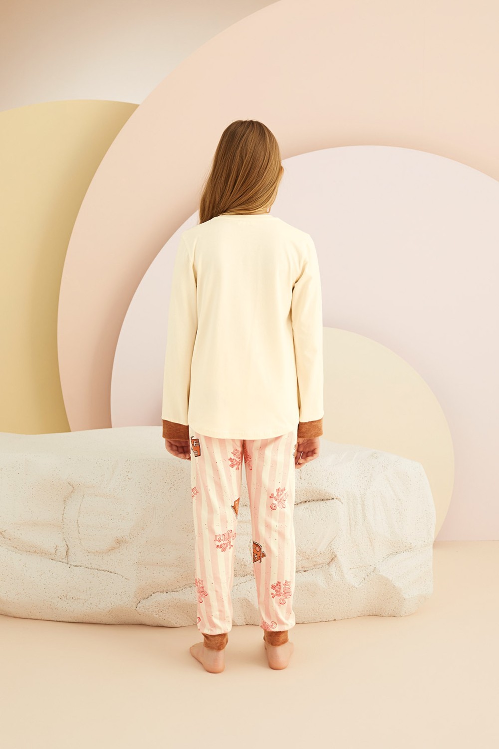 Zeyzey 8465 Kız Ç. Baskılı Pijama Takım görsel 2