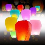 Kuzey Yılbaşı Dilek Balonu Dilek Feneri Sky Lantern Karışık Renkli 3 Adet