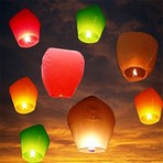 Kuzey Yılbaşı Balonu Yılbaşı Dilek Balonu Dilek Feneri Sky Lantern 9 Adet