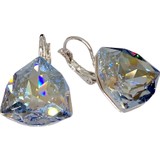 Amante Crystal Işıltılı Bohem Üçgen Swarowski Küpe - Kadın Takıları - Dafna 18 Blue Shade