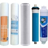 Aquabella 5 Li Su Arıtma Filtre Seti Açık Kasa Su Arıtma Cihazı Filtresi 80 GPD Membranlı 5 Lı Set
