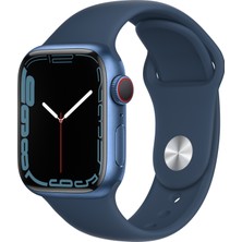 Apple Watch Series 7 Gps + Cellular, 41MM Mavi Alüminyum Kasa ve Mavi Spor Kordon -  MKHU3TU/A